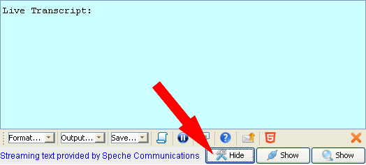 Hide Toolbar button