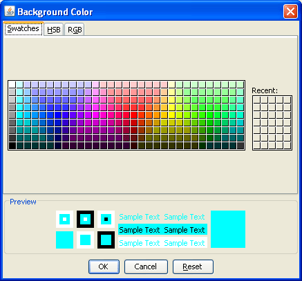 Background Color Selector